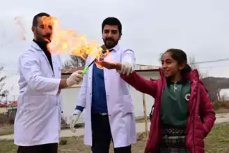 Bilim Merkezi, Uzak Köy Okulunu Ziyaret Etti