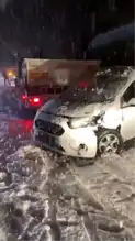 Doğu Anadolu'da Kar Yağışı ve Zincirleme Kaza
