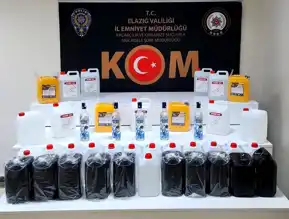 Elazığ'da 190 Litre Kaçak Alkol Operasyonu