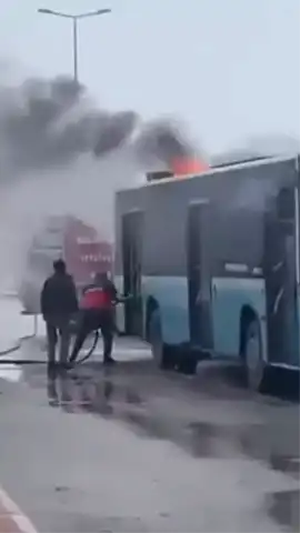 Şehir Otobüsü Yanarak Küle Dönüştü