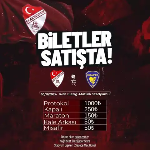 Lig Maçı Biletleri Satışta!