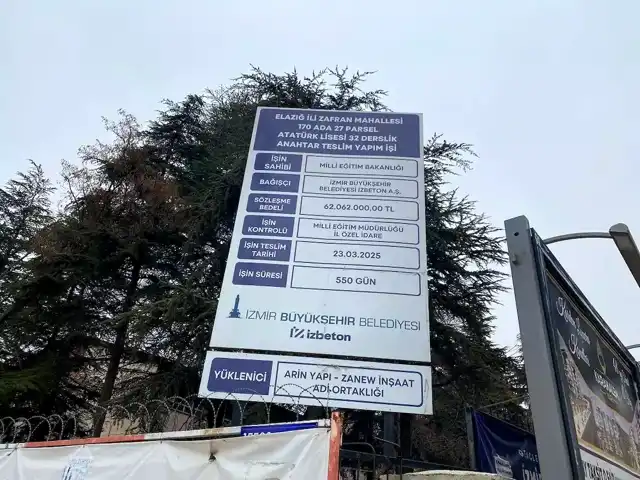 Elazığ Atatürk Lisesi İnşası Yarım Kaldı